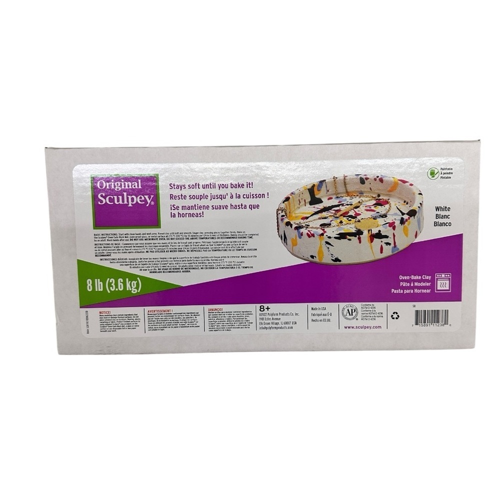 NEW Sculpey White Oven-Bake Clay Original Sculpey 8 lb​